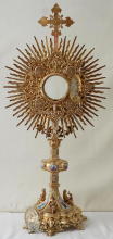 Ornate French Antique Gothic Silver Monstrance